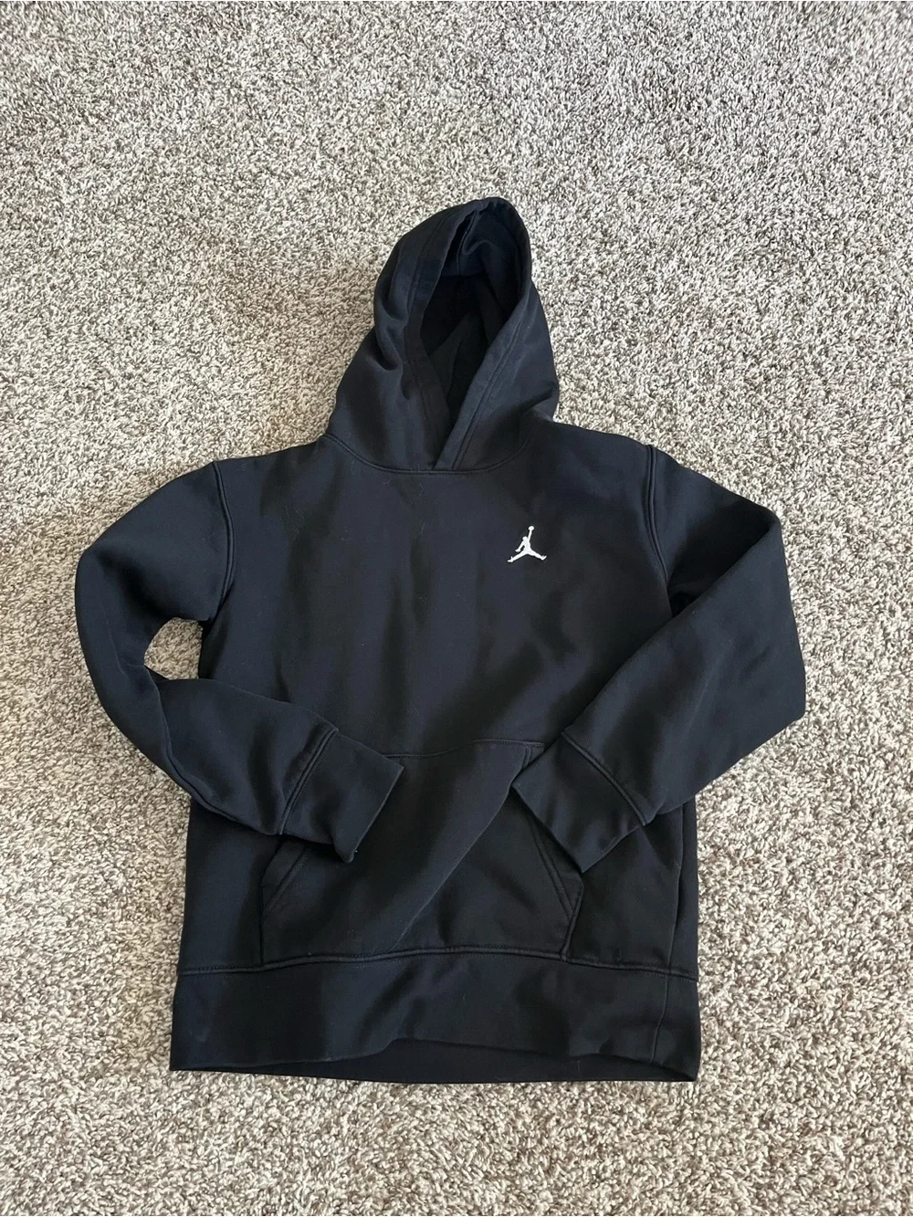 Boys M 10/12 black Jordan hoodie. Washed but never worn